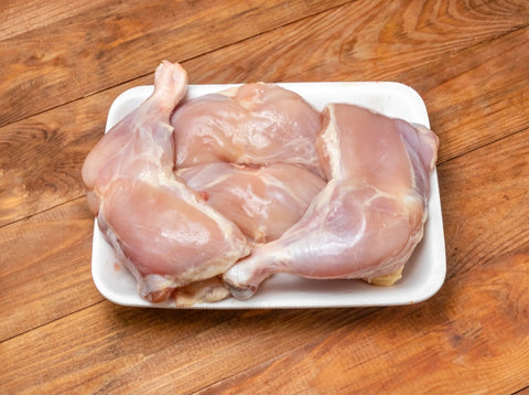 Chicken Leg Quarter 100% Natural - 10/lbs bag with skin / 7lb after clean and cut